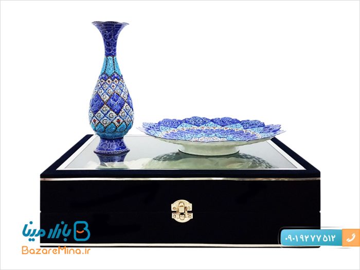باکس میناکاری بشقاب 25 و گلدان 20 سانتی