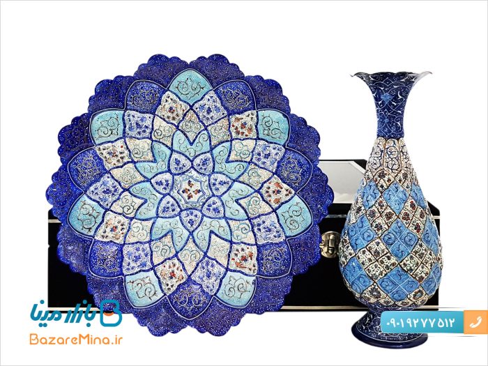 باکس میناکاری بشقاب 30 و گلدان 25 سانتی