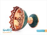 آجیل خوری فیروزه کوب مسی ارتفاع 11 سانتیمتر