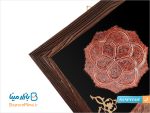قاب سه تکه میناکاری قهوه ایی