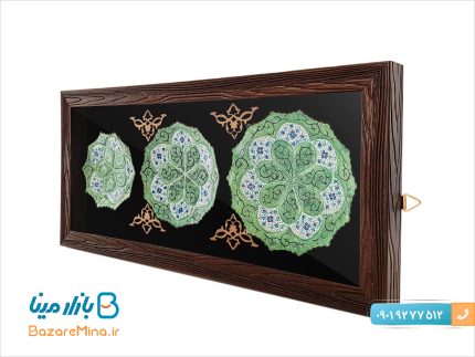 قاب سه تکه میناکاری سبز