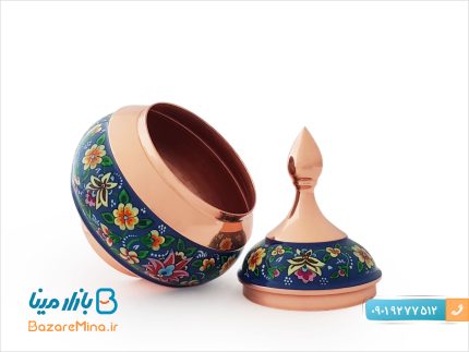 قندان مس و پرداز ارتفاع 15 سانتیمتر