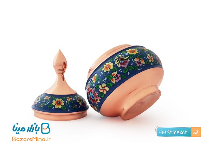 قندان مس و پرداز ارتفاع 15 سانتیمتر