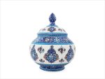 قندان مسی میناکاری شده اسماعیلی طرح ترنج