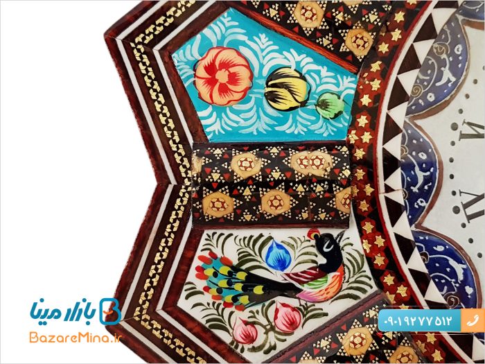 ساعت دیواری میناکاری و خاتم کاری اصفهان