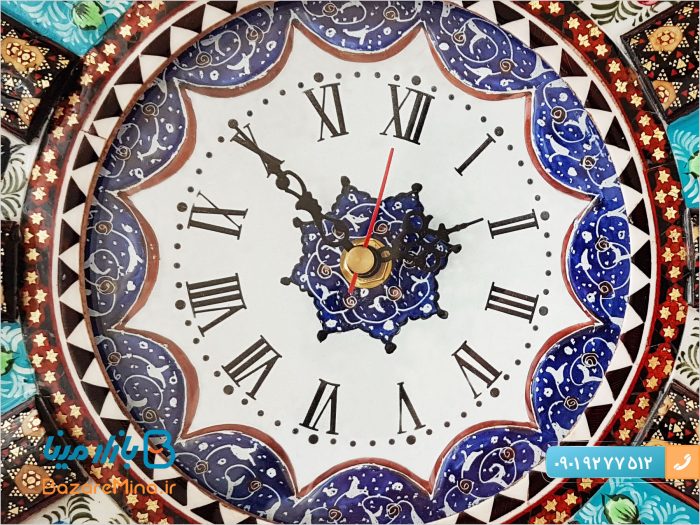 ساعت دیواری میناکاری و خاتم کاری اصفهان