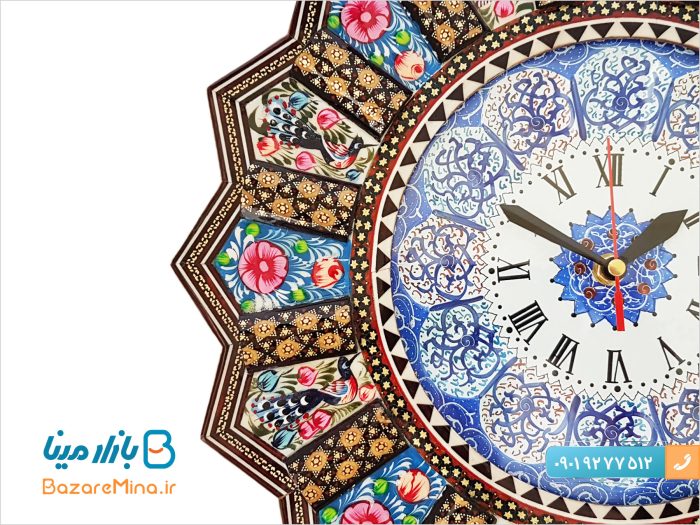 ساعت دیواری خاتم کاری اصفهان