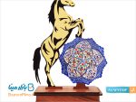 تندیس هدیه میناکاری طرح اسب