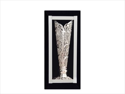 گلدان ملیله کاری 16 سانتی با جعبه مخمل