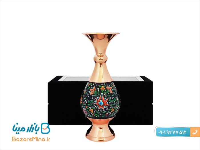 گلدان 16 سانتی مس و پرداز با جعبه مخمل