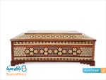 جعبه دستمال کاغذی خاتم کاری درب لولایی