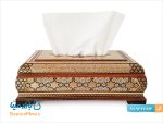 جا دستمال کاغذی خاتم کاری اصفهان