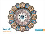 ساعت دیواری خاتم با صفحه میناکاری شده