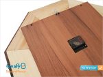 ساعت گل و مرغ خاتمکاری شده برجسته هشت گوش