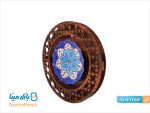 قاب میناکاری گرد و مشبک قطر 12 سانتی متر