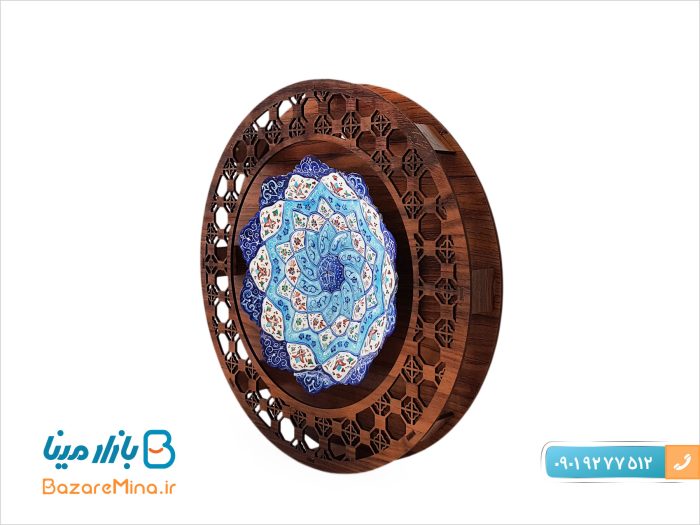 تابلو میناکاری اصفهان با قاب گرد 16 سانتی
