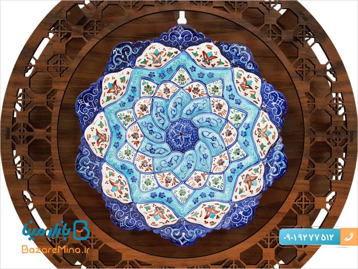 تابلو میناکاری اصفهان با قاب گرد 16 سانتی