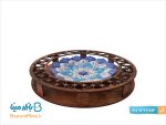 قاب گرد مشبک میناکاری شده ارتفاع 20 سانتی