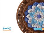 قاب گرد مشبک میناکاری شده ارتفاع 20 سانتی