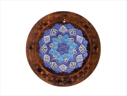 قاب گرد میناکاری اصفهان قطر 25 سانتی