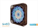 قاب چوبی بشقاب میناکاری قطر 30 سانتی