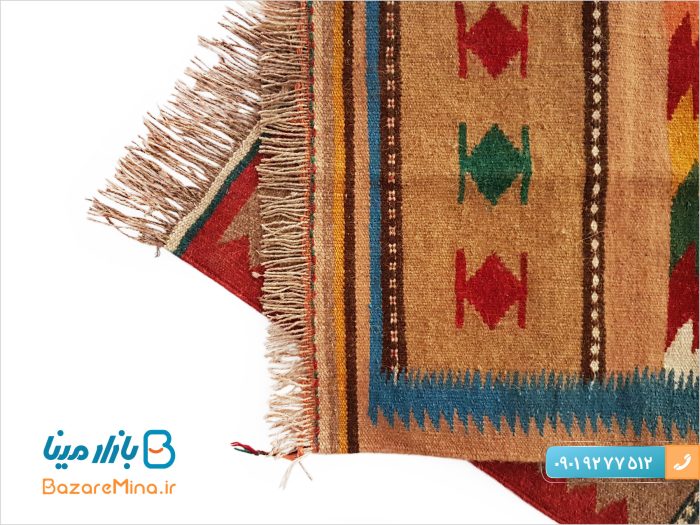 گلیم دستباف پشمی طرح دشت
