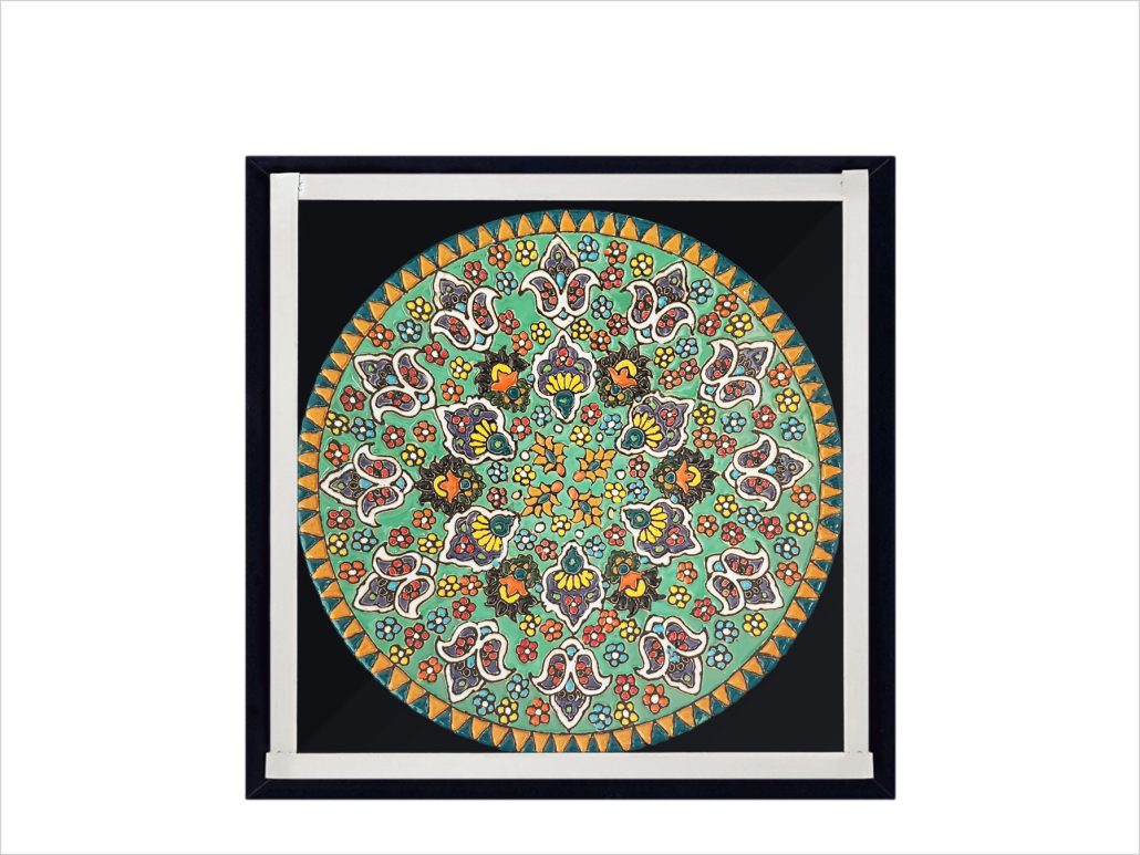 بشقاب سفالی 16 سانتی میناکاری