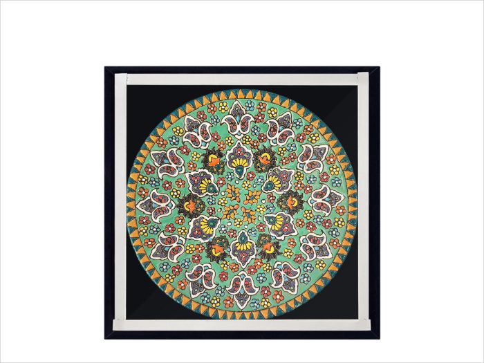 بشقاب سفالی 16 سانتی میناکاری بشقاب سفالی 16 سانتی میناکاری