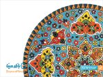 بشقاب سفالی میناکاری قطر 20 سانتی