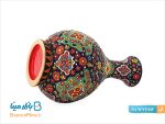 گلدان میناکاری روی سفال ارتفاع 22 سانتی