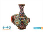 گلدان میناکاری روی سفال ارتفاع 22 سانتی