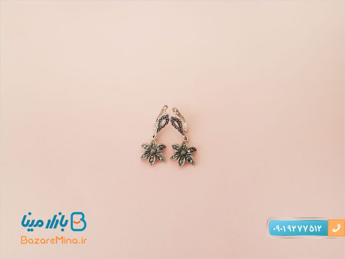 نیم ست نقره سیاه قلم مدل بهار