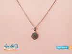 نیم ست نقره سیاه قلم مدل بته جقه