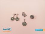 نیم ست نقره سیاه قلم مدل عشق