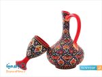 پارچ و جام سفالی میناکاری