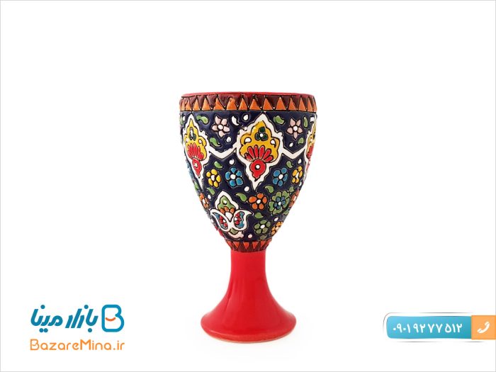پارچ و جام سفالی میناکاری