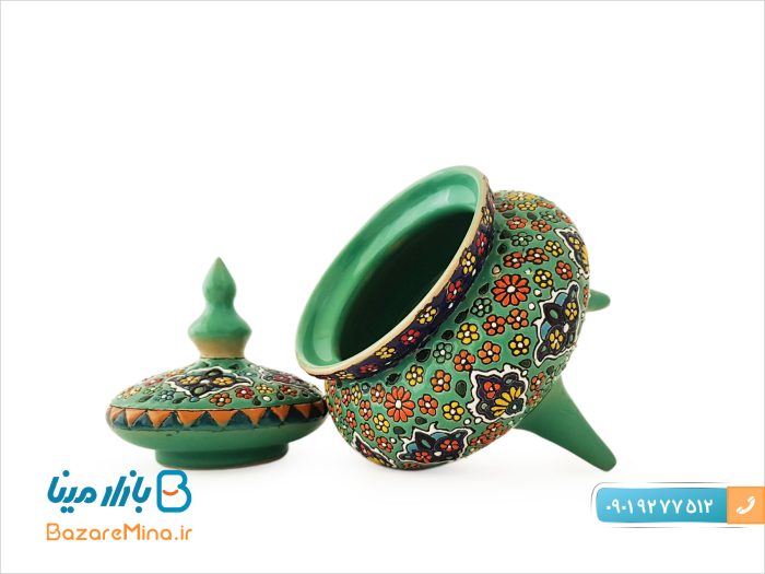 شکلات خوری میناکاری روی سفال