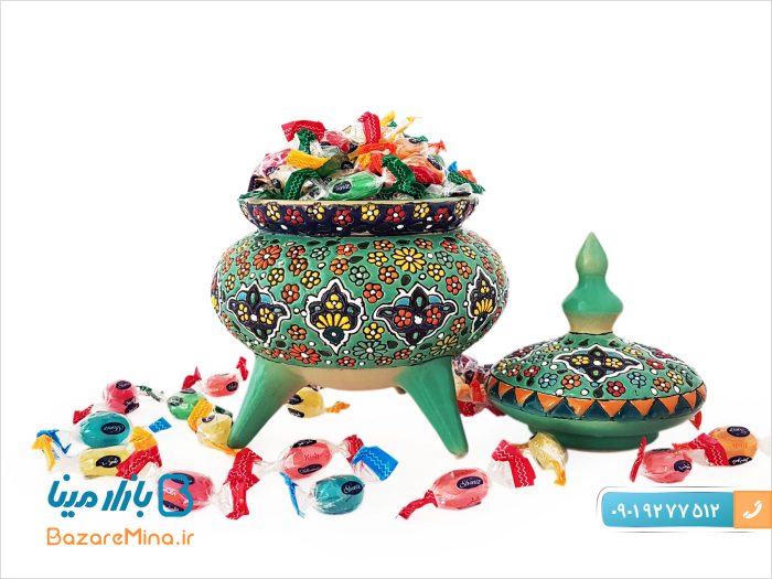 شکلات خوری میناکاری روی سفال