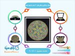 بشقاب میناکاری سفالی قطر 20 سانت با جعبه مخمل