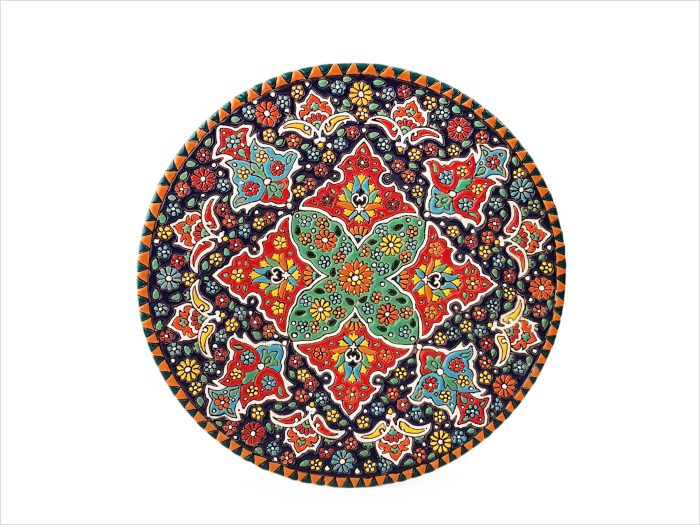 بشقاب سفال میناکاری قطر 25 سانتی متر