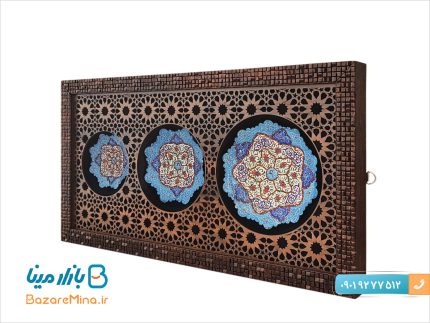 تابلو سه بشقابی میناکاری