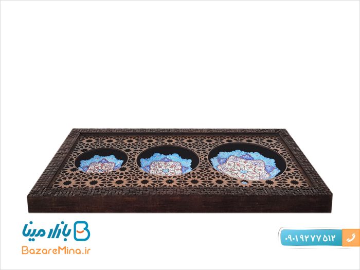 تابلو سه بشقابی میناکاری