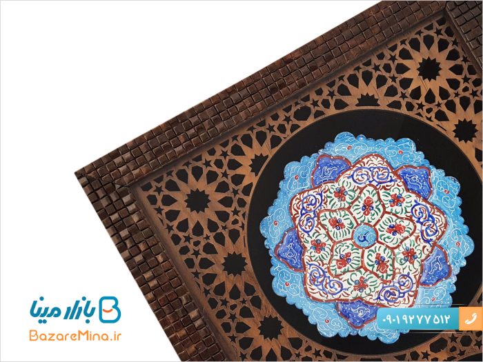 تابلو سه بشقابی میناکاری