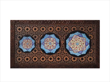 تابلو سه بشقابی مینا کاری