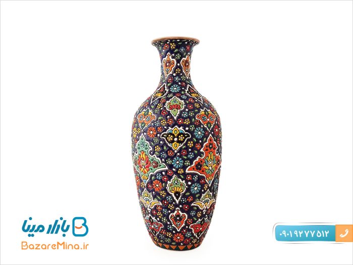 کوزه سفالی میناکاری شده