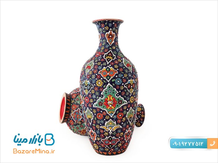 کوزه سفالی میناکاری شده