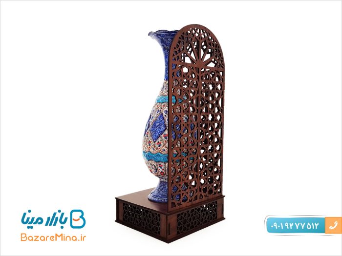 تندیس گلدان مینا کاری