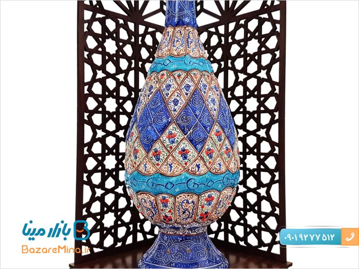 تندیس گلدان مینا کاری