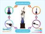 تندیس گلدان میناکاری طرح غزال