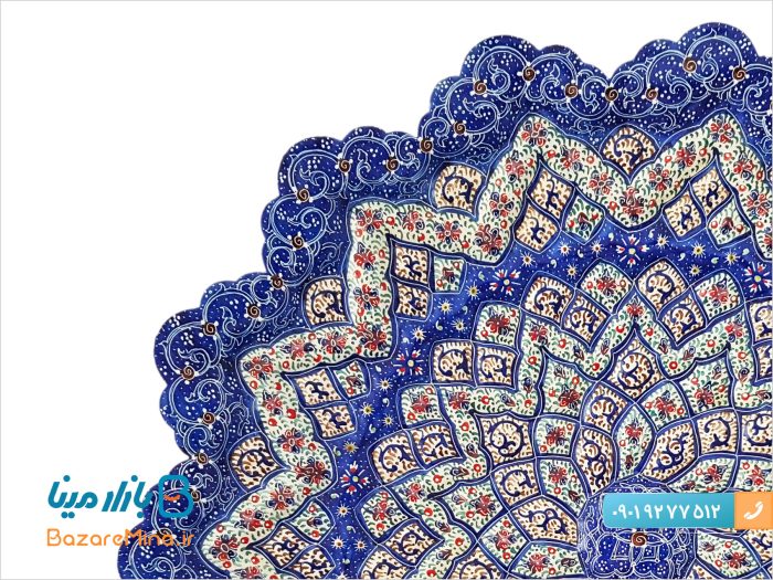 بشقاب میناکاری قطر 30 سانتی اثر شاهین شیرازی